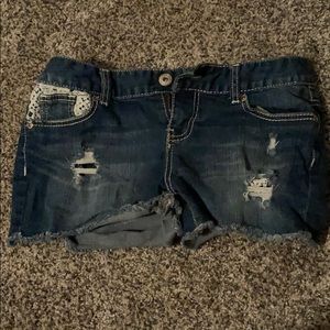 Distressed shorts